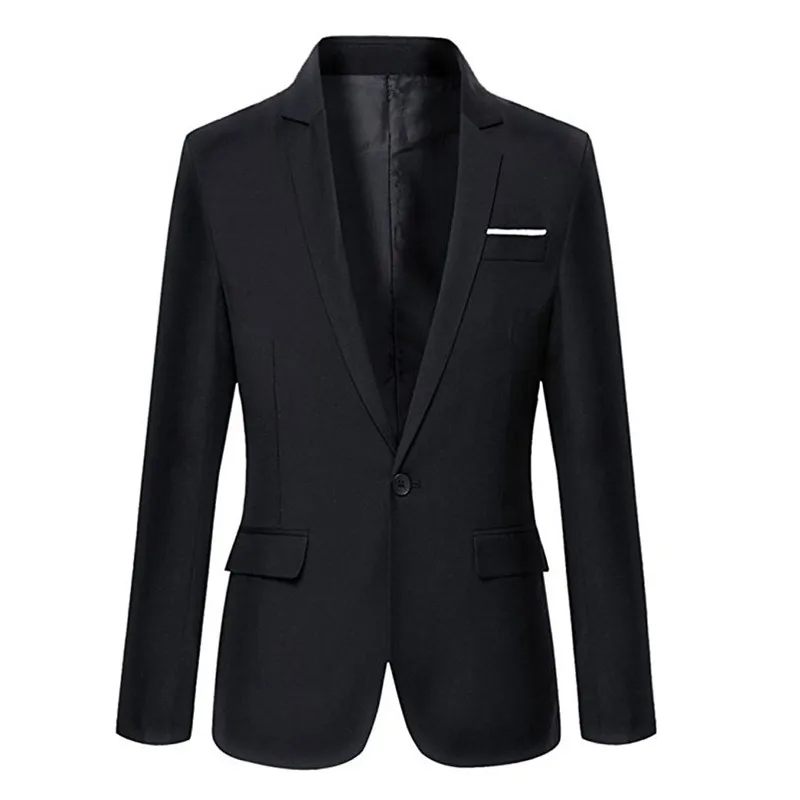 1      Stylish new men's suit jacket black navy blue and red lapel a button men's prom dress and groomsmen dress coat custom made