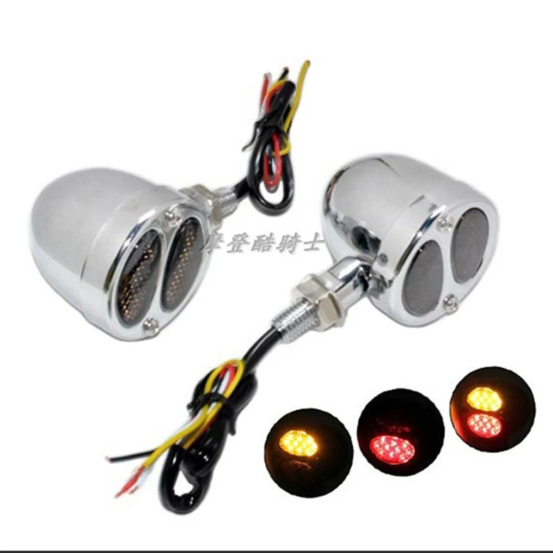1 пара 12V светодиодный мотоцикл Пуля поворотники Световые индикаторы изменение