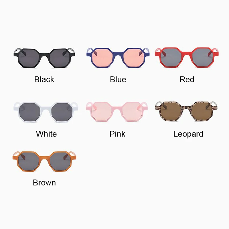 Восьмиугольные Винтажные Солнцезащитные очки для женщин, маленькая оправа, солнцезащитные очки для женщин, брендовые Дизайнерские Модные Ретро прозрачные зеркальные солнцезащитные очки для женщин