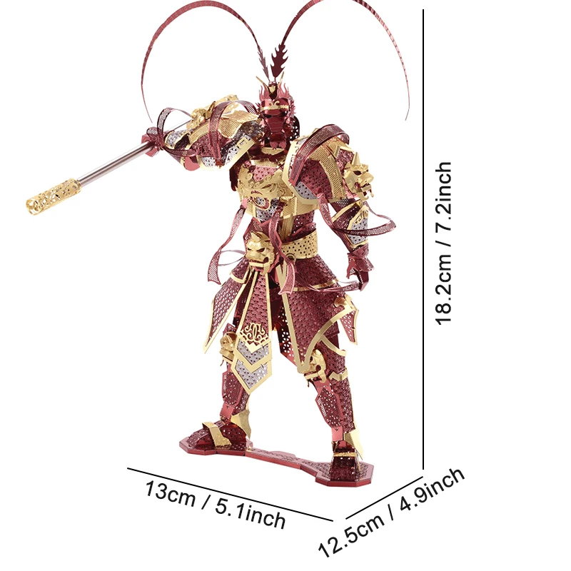 Piececool 3D Metal Puzzle Toys DIY Puzzle 3D Monkey King P076 Figure Building Kit Laser Cut Model Gift Toy For Adult Piececool 3D Metal Puzzle Toys DIY Puzzle 3D Monkey King P076 Figure Building Kit Laser Cut Model Gift Toy For Adult