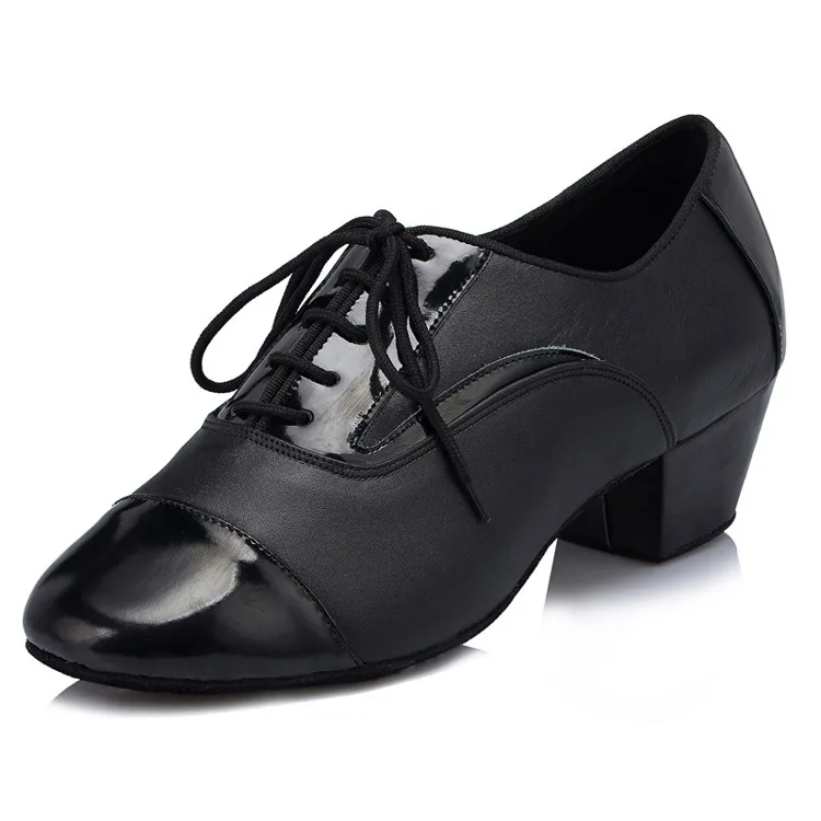 Adult-male-Black-Genuine-leather-Modern-Latin-dance-shoes-soft-outsole-Ballroom-dancing-shoes-Party-Square