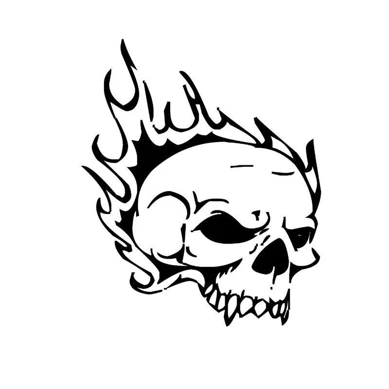 12.8*15.2CM Personality Skeleton Skull Car Stickers Funny Motorcycle Vinyl Decals Black/Silver C7-1288 | Автомобили и мотоциклы