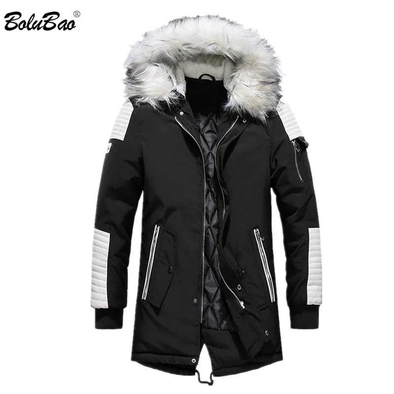 

BOLUBAO Fashion Brand Men Winter Jacket Parka 2019 Male Warm Coat Jacket Slim Fit Casual Hooded Men's Jacket Parka Coat
