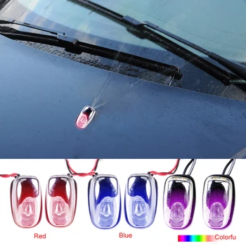 

DWCX Universal 2pcs Windshield Washer Wiper Jet Water Spray Nozzle Spout with LED Light Lamp for Volkswagen Toyota Nissan Kia