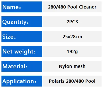 2 упаковки 280 480 универсальная сумка на молнии заменяет Polaris 280 480 очиститель для бассейна сумка на молнии