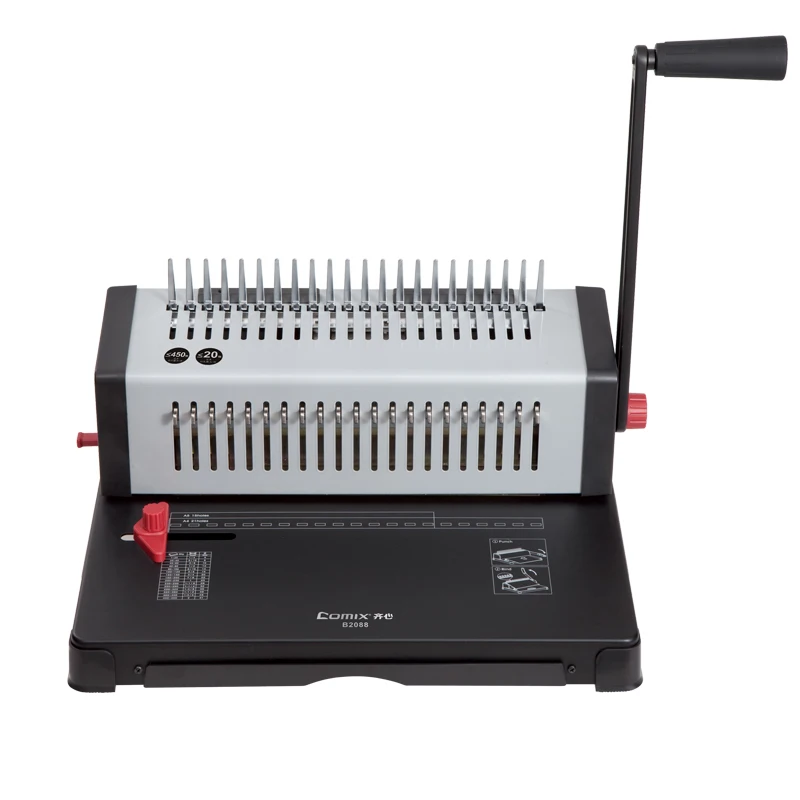 2088 Strong edge full Choudao Comb Binding Machine black and silver