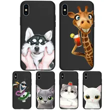 For iPhone X XR XS Max 5 5S SE 6 6S 7 8 One Plus 5 5T 7 Pro Oneplus 6 6Tphone Case Cover phone Funda Coque Etui Cat dog animal