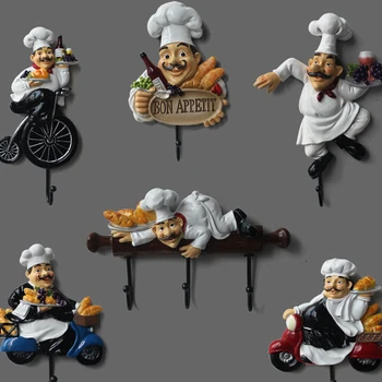 

Hook versatile fashion personality chef coat hooks wall hooks European creative arts decorative coat hooks