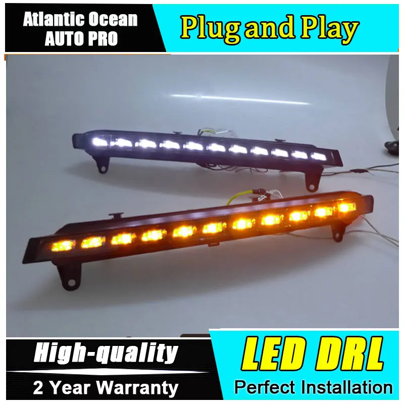AT car styling For AU di Q7 LED DRL For Q7 High brightness guide LED DRL led fog lamps daytime running light