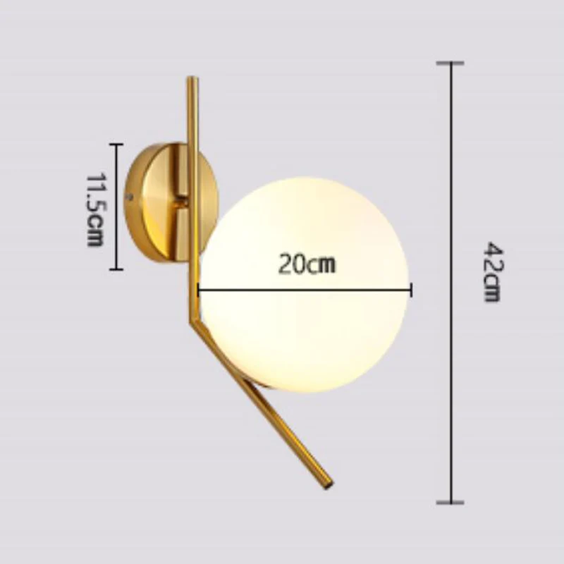 Фойе Спальня прикроватный коридор настенный светильник Современный молекула Лофт настенный светильник бобы стеклянный шар настенный светильник светодиодный круглый шар настенный светильник - Цвет абажура: Type A E27 Lampbase