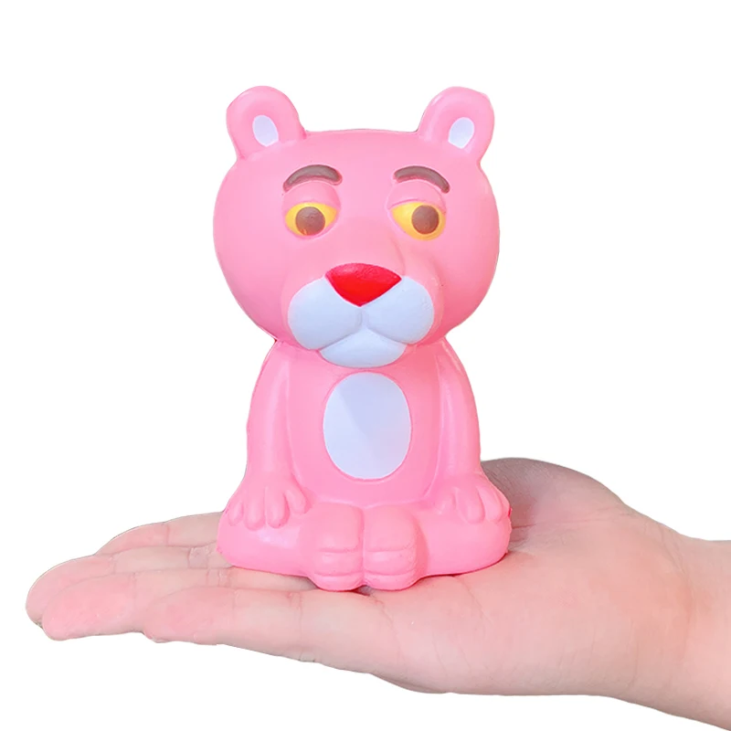

New Squishy Pink Leopard PU Sweet Scented Simulation Squeeze Soft Straps Slow Rising Stress Relief for Kid Baby Xmas Gift Toy
