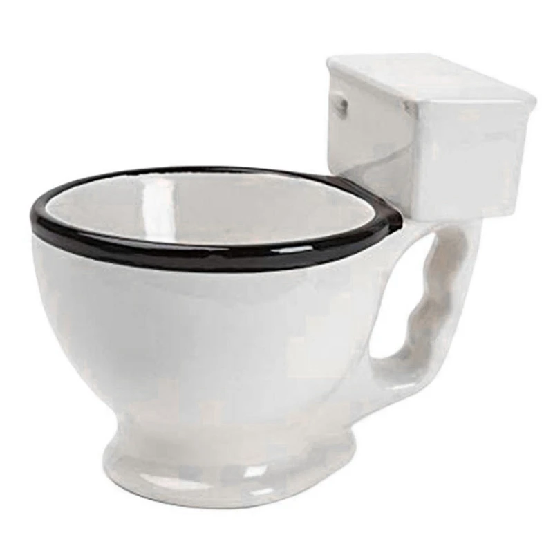 Новинка, туалетная керамическая кружка с ручкой, 300 мл, чашка для кофе, чая, молока, мороженого, забавная, для подарков