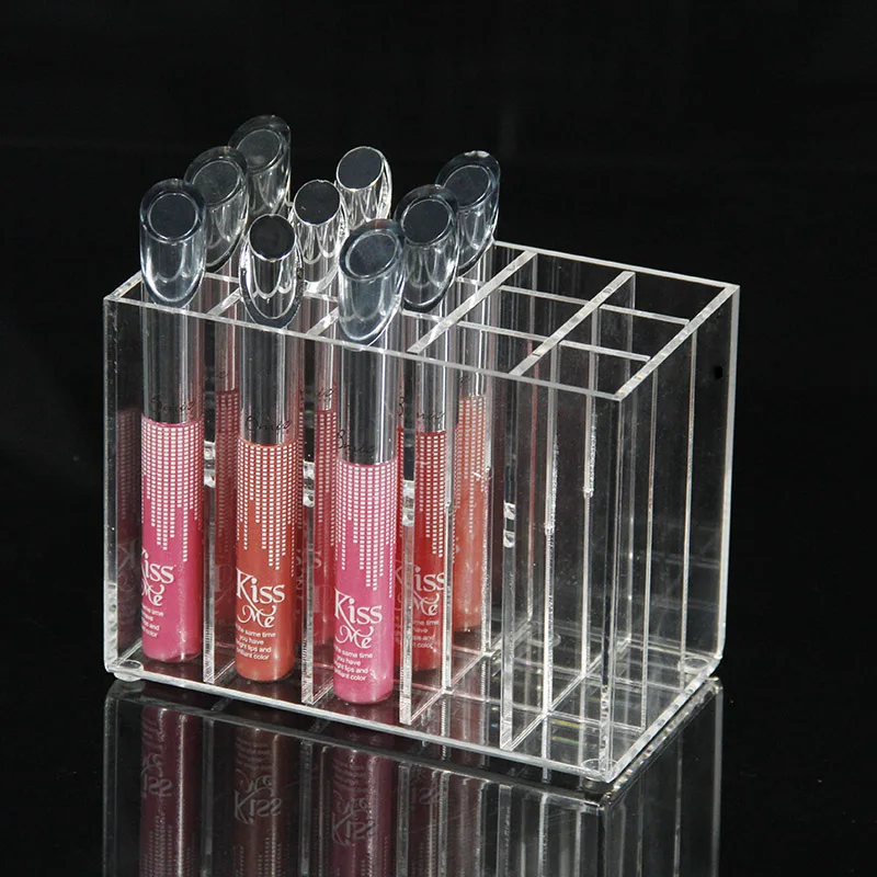 

Acrylic Makeup Storage Transparent Desktop Storage Box Clear Lip Glaze Lipstick Holder Make Up Cosmetic Organizer