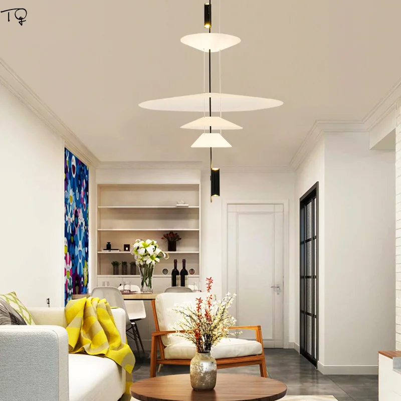  Modern Simple LED Pendant Lights Pyramid Cone Acrylic Individual Creative Bar Club Light Luxury Stu - 33030645729