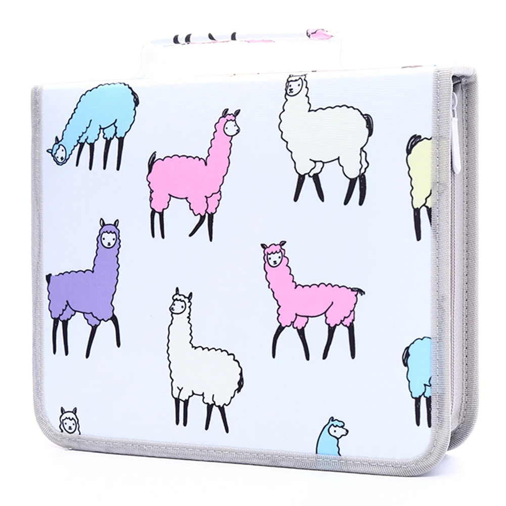 

Storage Case Large Capacity Portable Square Painting Students Polyester Organizer Stationery Pencil Bag Space Saving Office