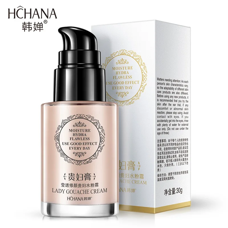 Rorec Lady гуашевый крем Whitening для нежного увлажнения основа макияжа BB естественный