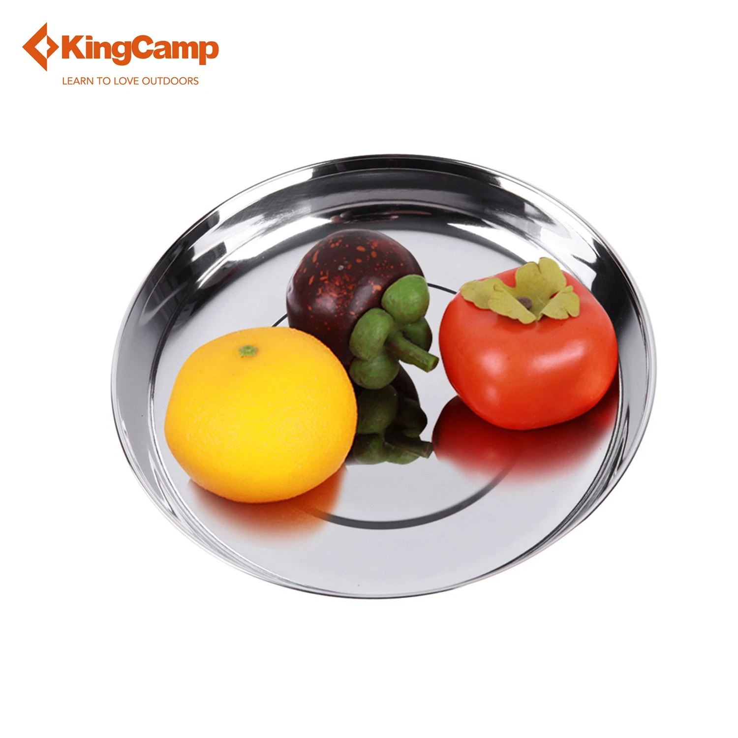 KingCamp camping set t tableware Outdoor Stainless Steel Plate Portable