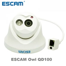 Escam OWL QD100 IP Camera Night Vision Onvif 3.6mm lens 720P H.264 1/4 CMOS P2P Mini dome Camera Security CCTV Outdoor Camera