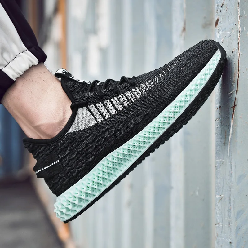 

WINDRIDERISM New Arrival 3D Print Outsole Damping Men Sneakers Flyknit Tech Breathable Lightweight Fashion Men Casual Shoes