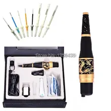Professional Gold Dragon Rotary Permanent Makeup Tattoo Machine Kits Complete Cosmetic Tattoo Kit