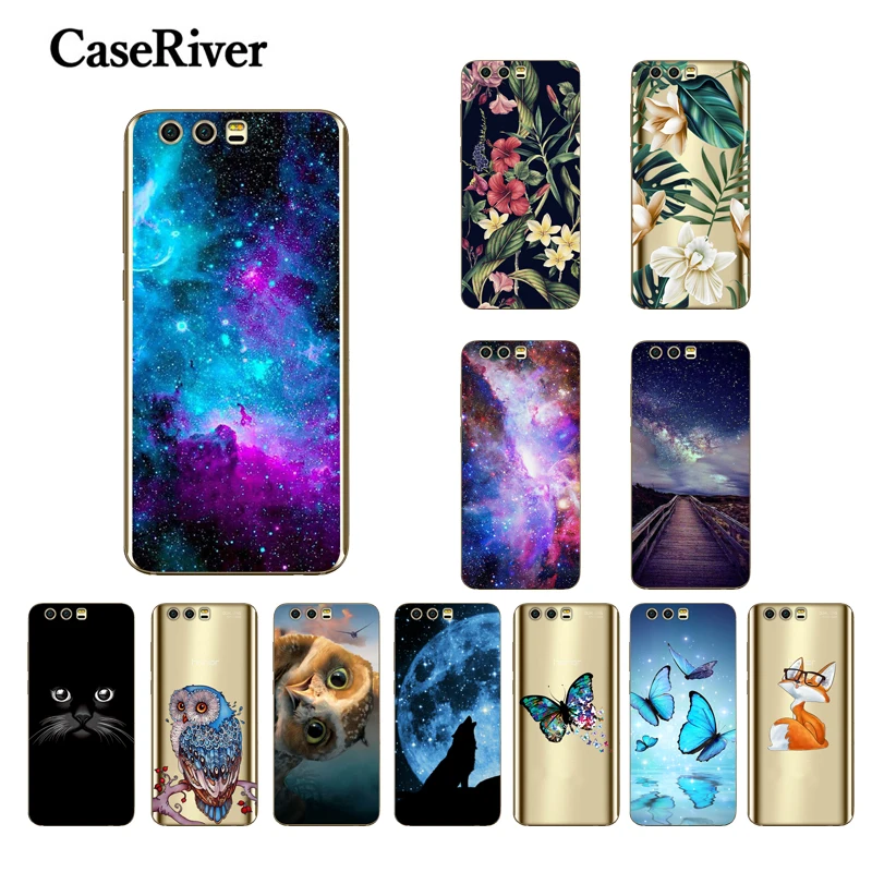 CaseRiver Мягкий ТПУ чехол для Huawei Honor 9 с рисунком бампер телефона силиконовый 5 15