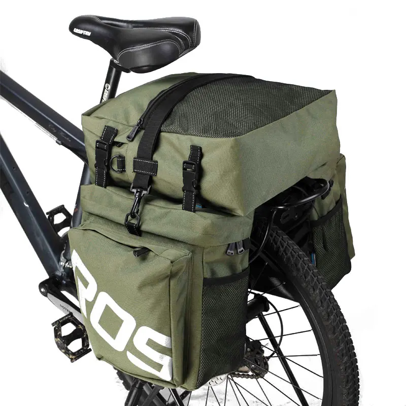 ROSWHEEL 3 In 1 Bicycle 37L Road Bike MTB Rear Rack Bag New Bicycle Luggage Carrier Bag Army Green Bike Pannier With Rain Cover цена ROSWHEEL 3 In 1 Bicycle 37L Road Bike MTB Rear Rack Bag New Bicycle Luggage Carrier Bag Army Green Bike Pannier With Rain Cover цены онлайн