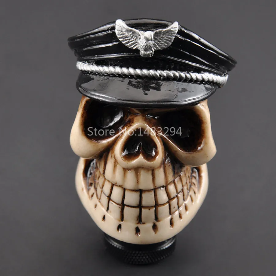Универсальный Custom Modified Officer шлем с черепом автомобиля шестерни Stick Цельнокройное насадка рычага переключения передач рычага подходит для грузовых автомобилей