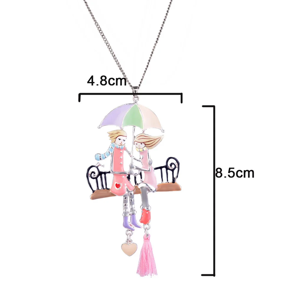 Модное креативное массивное ожерелье с подвеской из эмалированного сплава для женщин, любовные ювелирные изделия для пар, аксессуары для пары, ожерелье