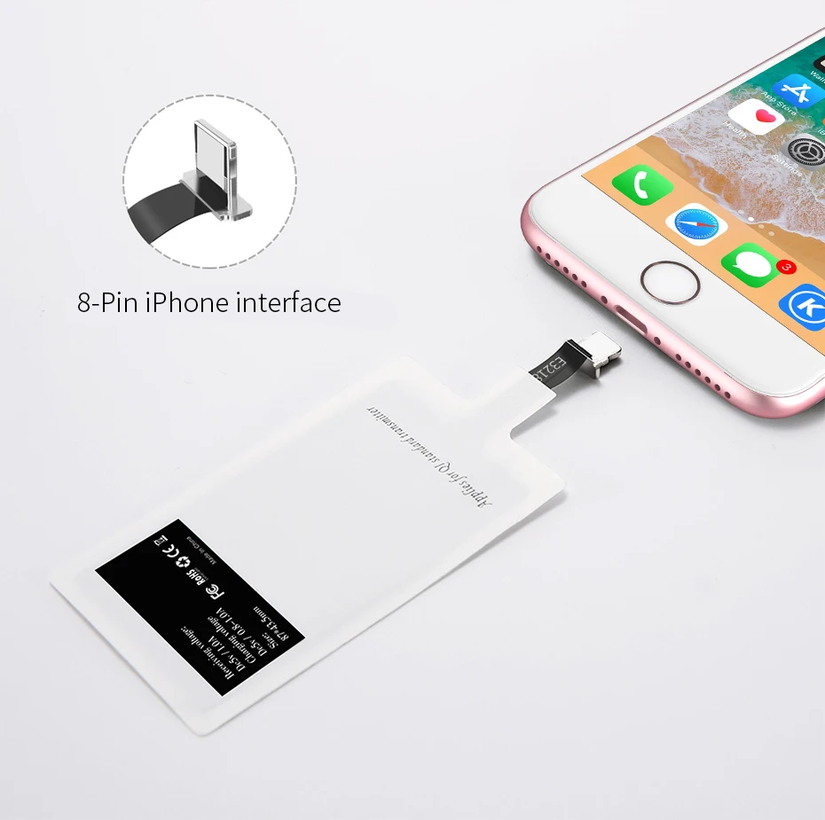 HOCO Qi Беспроводное зарядное устройство приемник для iPhone 7 6 6s Plus беспроводной зарядный адаптер рецептор для samsung Xiaomi Android телефон