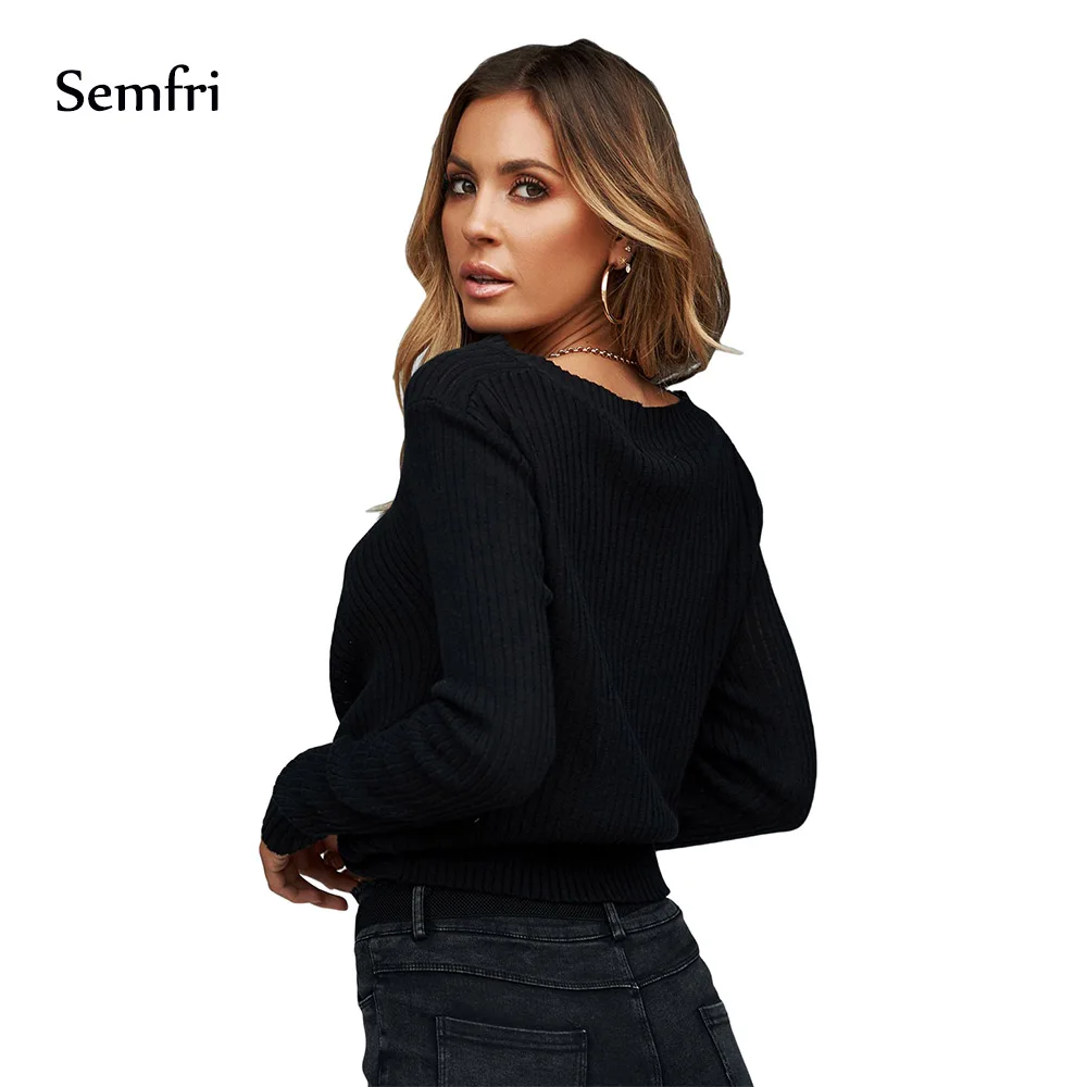 Chic-Black-V-Neck-Twisted-Sweater-LC27940-2-2