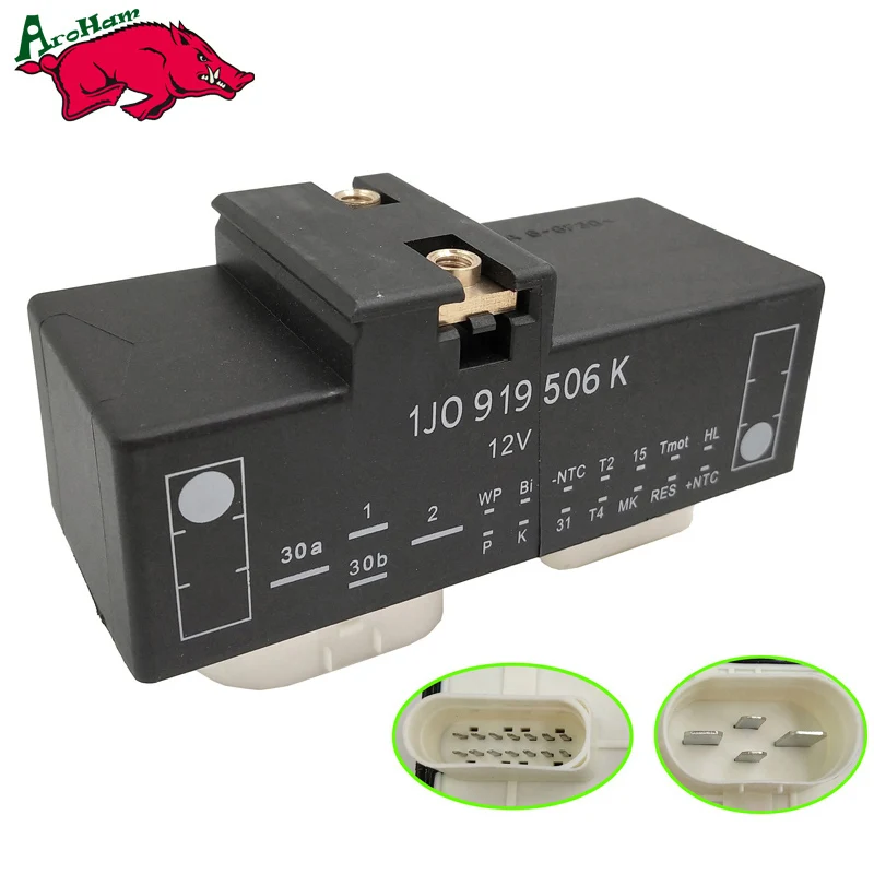 

Car Control Cooling Radiator Fan Relay Module Replacement for VW Beetle Jetta Golf Audi TT Golf Lupo Bora Polo 1J0919506K