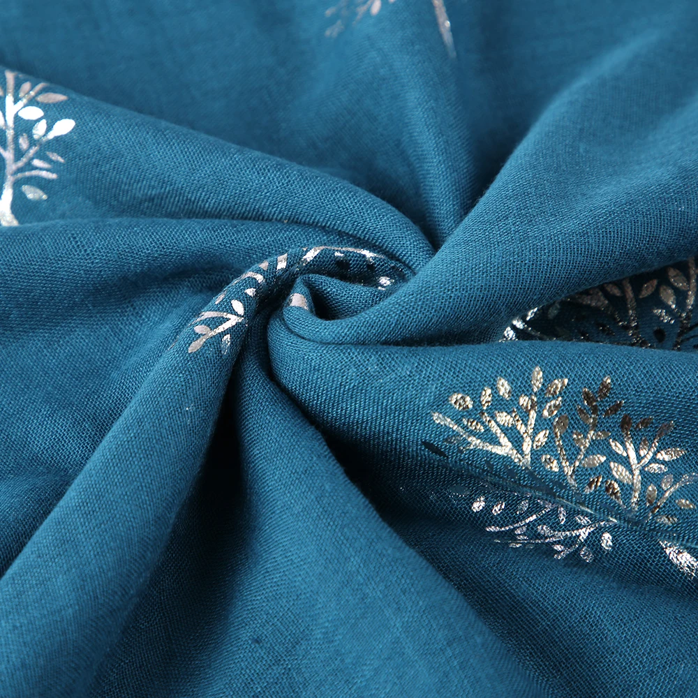 FOXMOTHER Новая легкая лента из фольги шарф с рисунком «дерево» небесно-голубая фуксия бирюзовое дерево Блестящий шарф женский шарф женская накидка