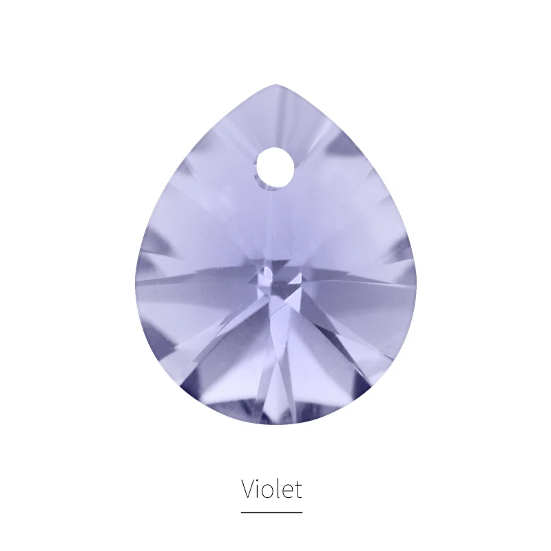 Милые толстые Стразы в виде капли кулон K9 стекло капли воды камни серьги ожерелье Красочные DIY подарок идеальная резка - Цвет: Violet