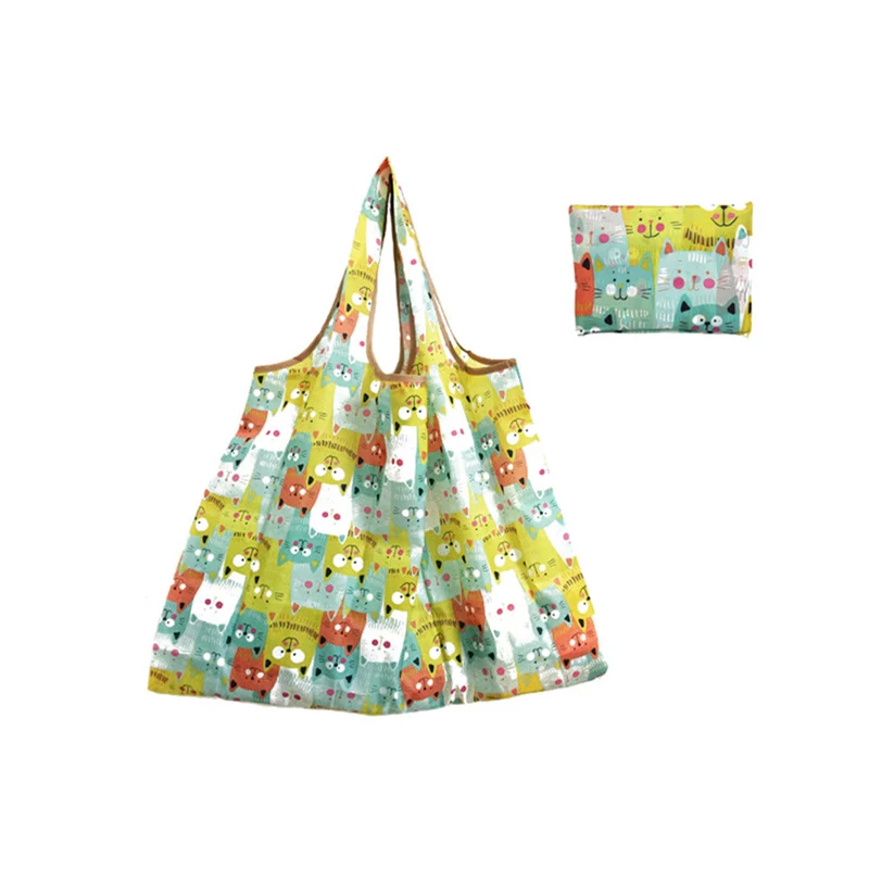 2018 New Lady Foldable Recycle Shopping Bag Eco Reusable Shopping Tote Bag Cartoon Floral Fruit Vegetable Grocery FS11 2018 New Lady Foldable Recycle Shopping Bag Eco Reusable Shopping Tote Bag Cartoon Floral Fruit Vegetable Grocery FS11