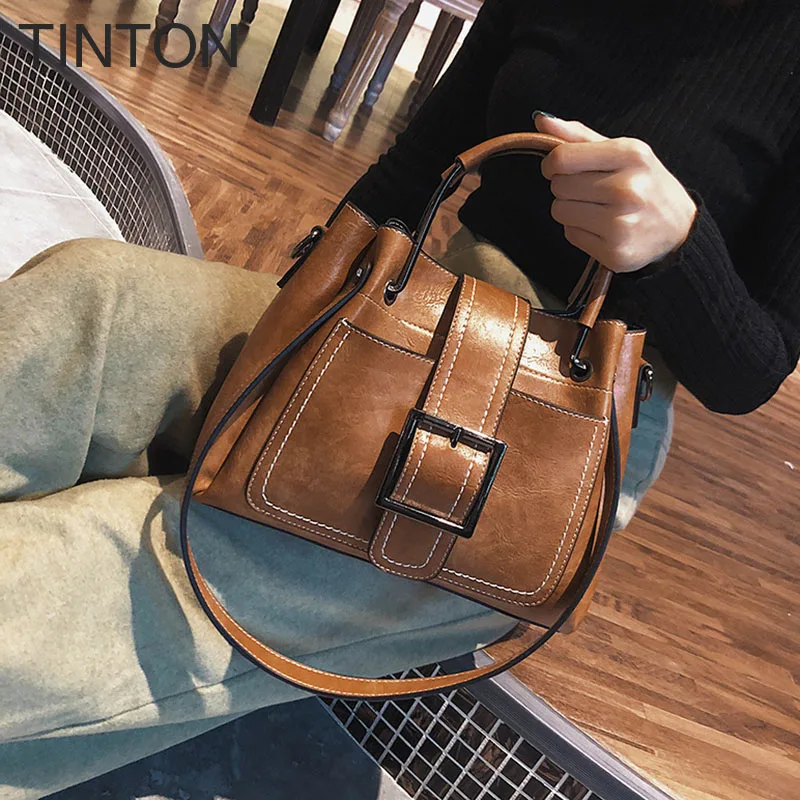 

TINTON New Fashion 2018 bags for women Suede PU leather bag luxury designer crossbody bags ladies purse High end female bag