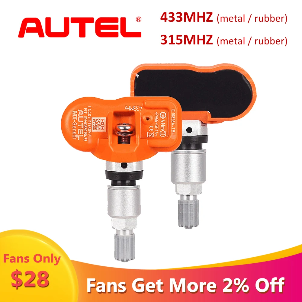 

Autel 433MHZ MX-SENSOR Tire Pressure Monitoring Car TPMS Sensor Tire Pressure Monitor Pressure System TPMS for Replacement