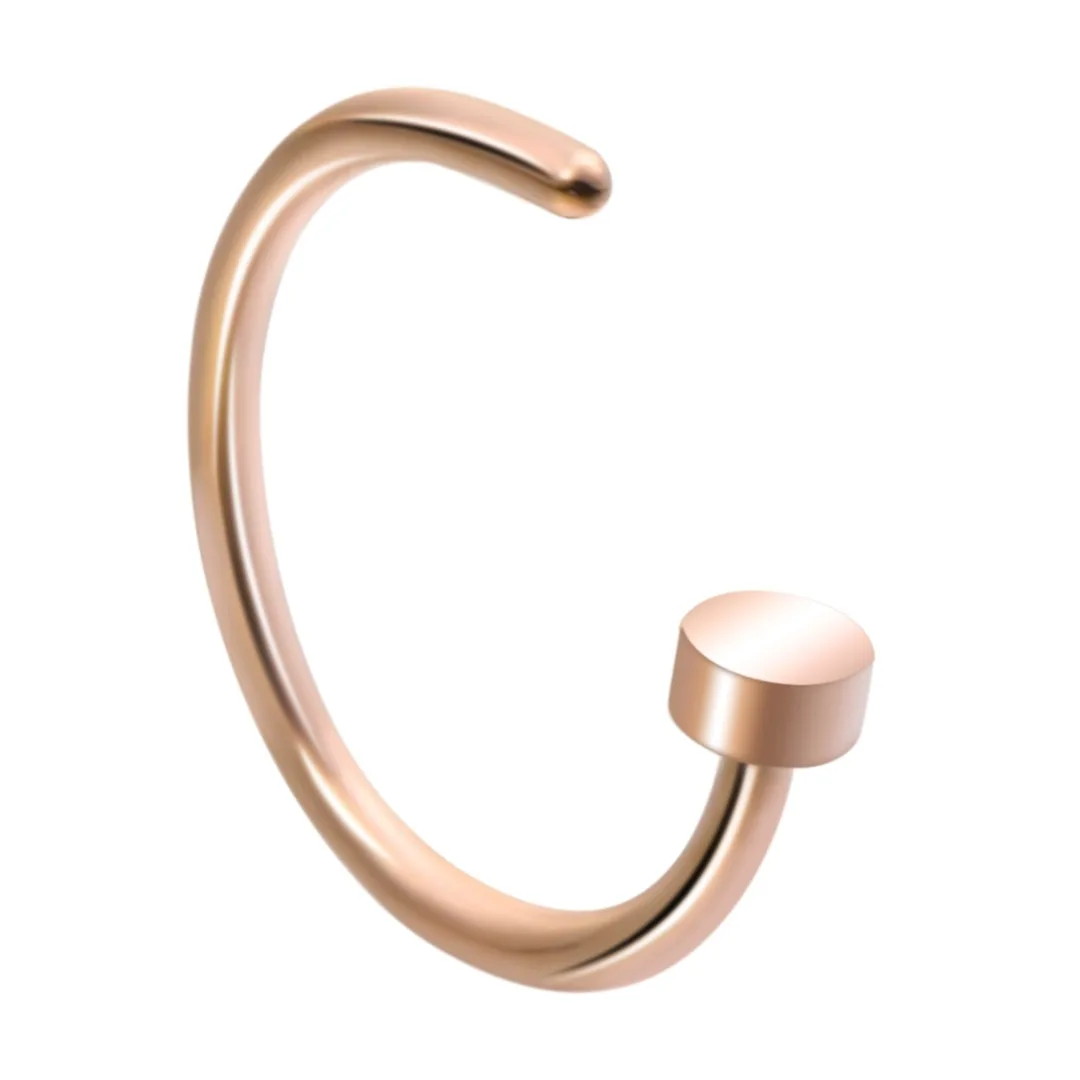 10pc Unisex Round Top Surgical Steel Fake Nose Stud Ring Fashion Silver Gold Lip Ear Hoop Cartilage Piercing Body Jewelry