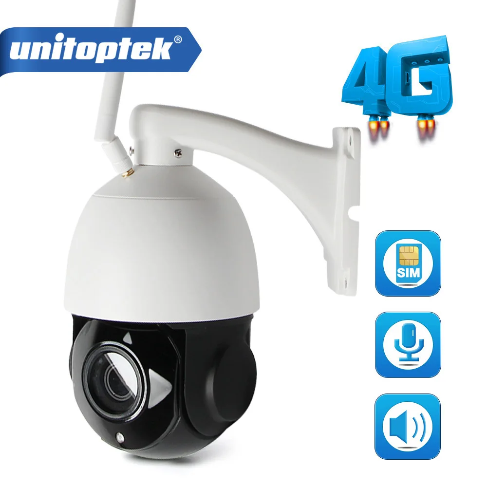 HD 1080P 3G 4G CCTV камера SIM карта скорость купольная Беспроводная PTZ наружная 4X