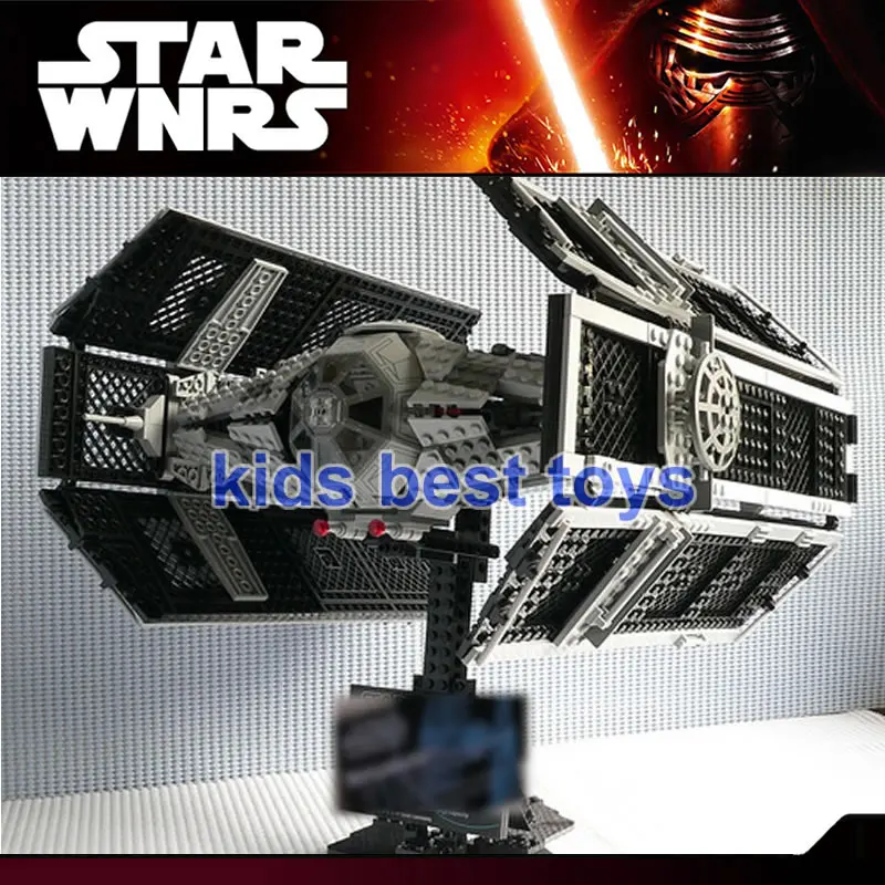 Звезда Space Wars UCS Дарта Вейдера истребителя Tie advanced x1 05055 строительные Игрушечные