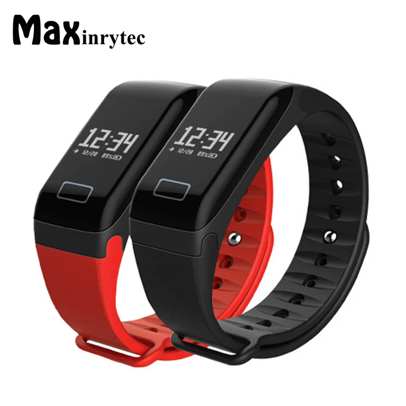 

Maxinrytec F1 Smart Wristband Blood Pressure Bracelet Watch Heart Rate Monitor Smart Band Health Fitness Tracker for Android iOS