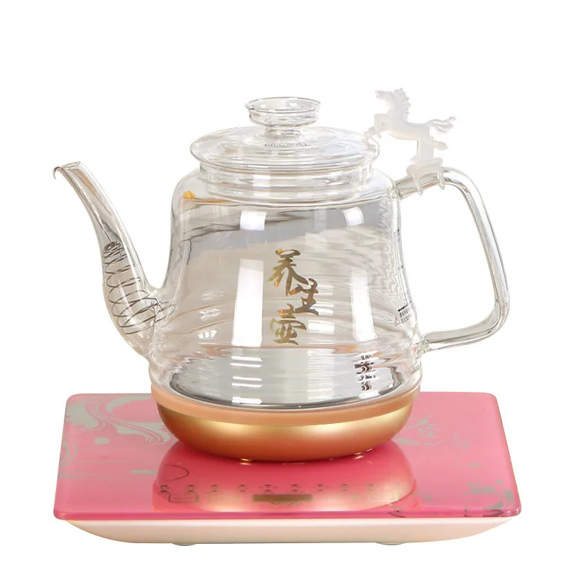 NEW Electric kettle flower pot glass Underpan Heating boiling water kettles 1.2Lin Electric