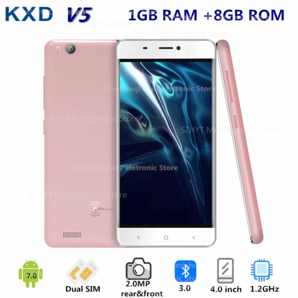 KENXINDA V5 мобильный телефон 4 0 дюймов Android 7 ядра 1 2 ГГц ГБ Оперативная память 8