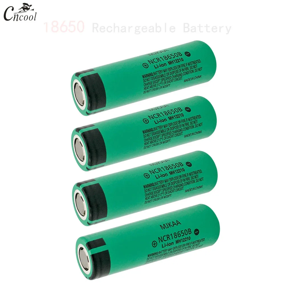 

Cncool 4pcs Original NCR 18650 Rechargeable Battery 3.7V 3400mAh NCR18650B li-ion Rechargeable Batteries battery
