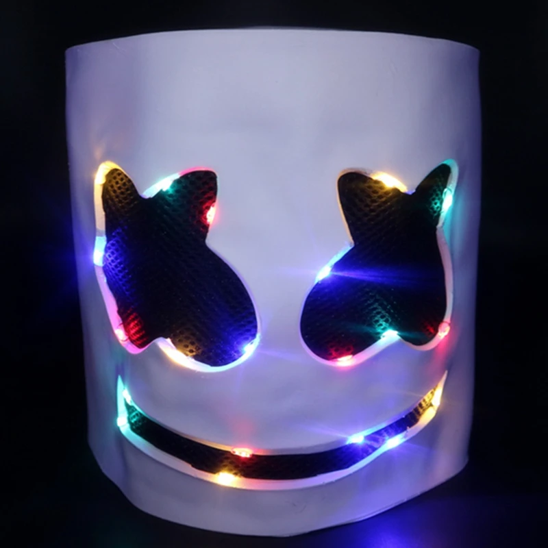 DJ marshmello маски светильник головные уборы маска marshmello шлемы Косплей Хэллоуин Carnaval для marshmello DJ праздничные Вечерние