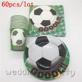 

60pcs/lot Football theme design child birthday happy party minnie decorations napkin 20 people use for family party suppiles