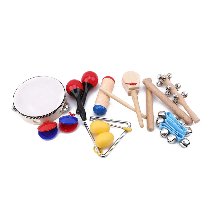 Conjunto de instrumentos musicales para niños, juguetes educativos de ritmo y música, banda