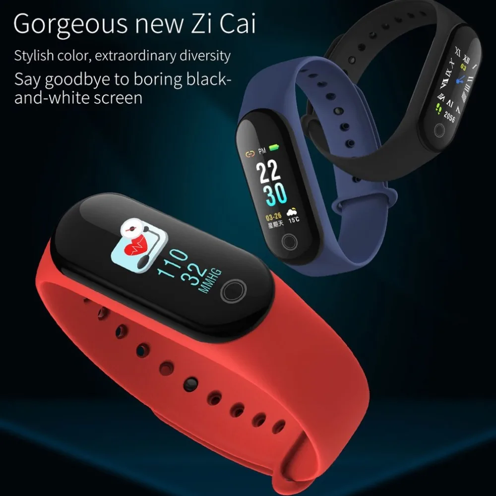 M30 Smart Bracelet IP67 Wristband Heart Rate Monitor Blood Pressure Bracelet Fitness Tracker Weather Display Bracelet