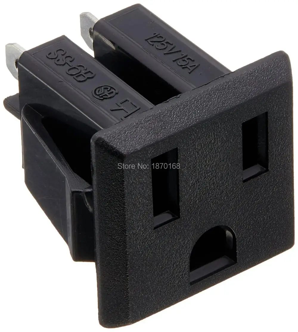 

5 Pcs/Lots AC 125 15A Power Connector 3 Terminals to US 3 Pin Socket