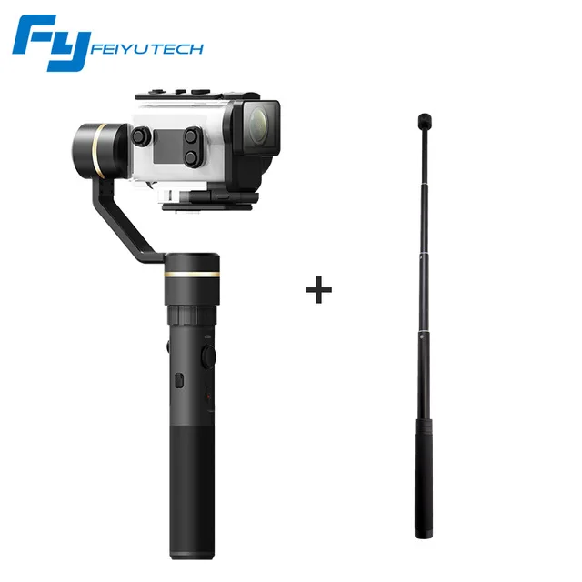 FeiyuTech G5 GS Gimbal для sony AS50 AS50R sony X3000 X3000R брызг 3-осевой Ручной Стабилизатор для 130g-200g sony Камера - Цвет: with extend pole