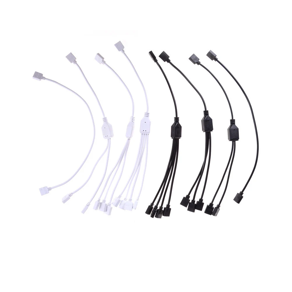 

DC 12V 1 To 1/2/3/4 Female Connector RGB Led Strip Light 4 Pin Splitter For 3528 5050 RGB Led Light Strips 1pcs